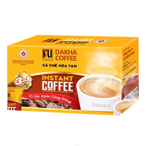 Cà phê Đắk Hà 3in1 (15 gói x 4 hộp)