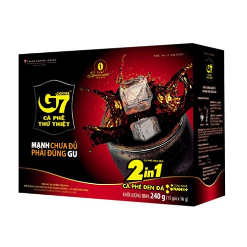 Cà phê hòa tan G7 2in1 (15 gói x 4 hộp)