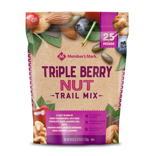 Hạt trái cây hỗn hợp Triple Berry Nut Trail Mix (1.13kg)